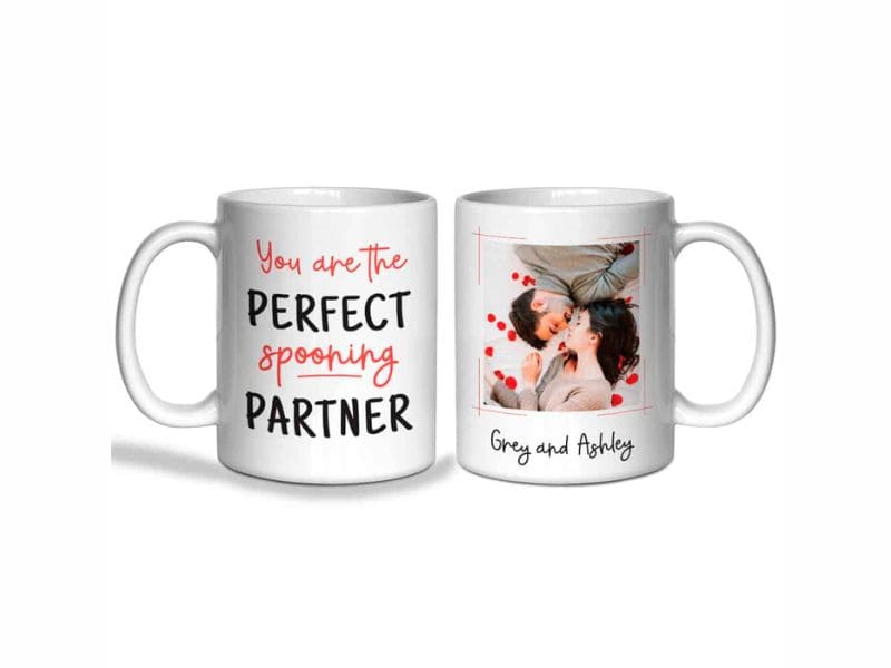 best gift for 5 month anniversary: You’re The Perfect Spooning Partner Custom Mug