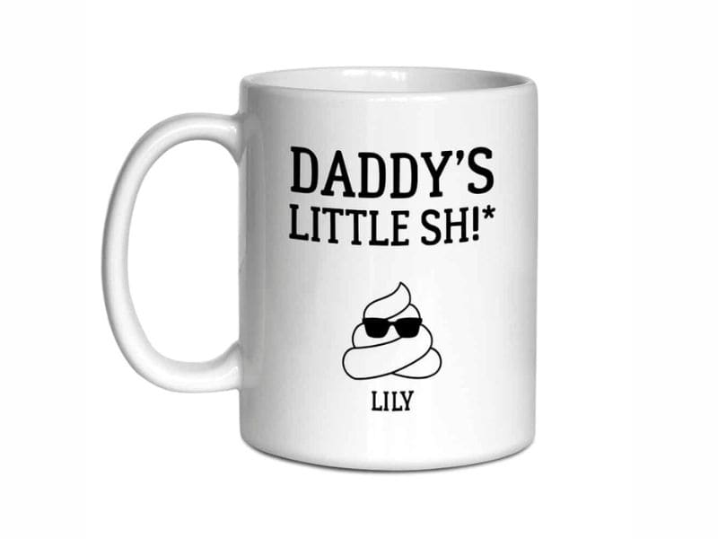 Custom Daddy’s Little Shits Funny Mug - funny gifts for expecting dads