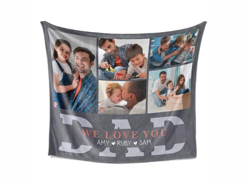 We Love You DAD Custom Blanket - fathers day gifts for expecting dads