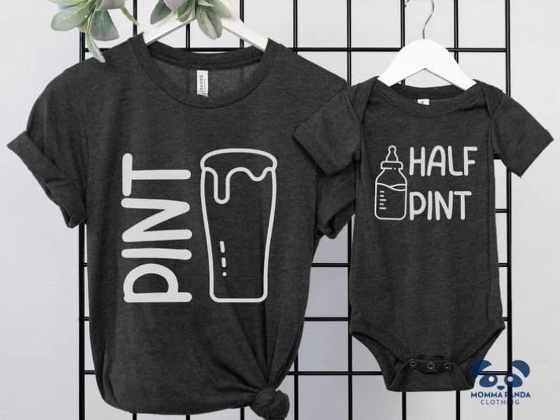 Dad and Baby Matching T-Shirts - cute gifts for expecting dads