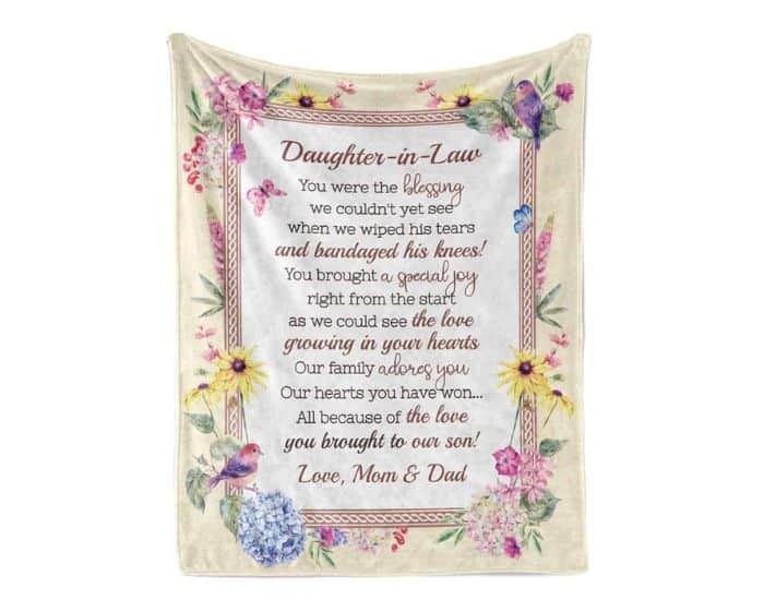 Letter To Daughter-In-Law Throw Blanket