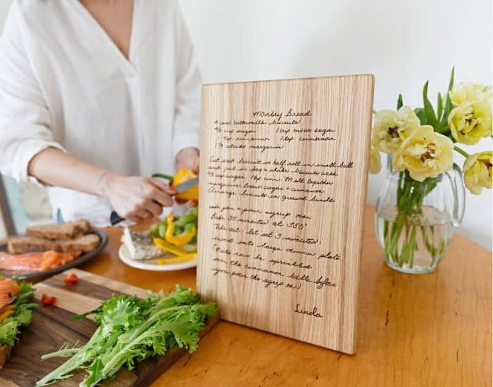 Handwritten Family Recipe Cutting Board