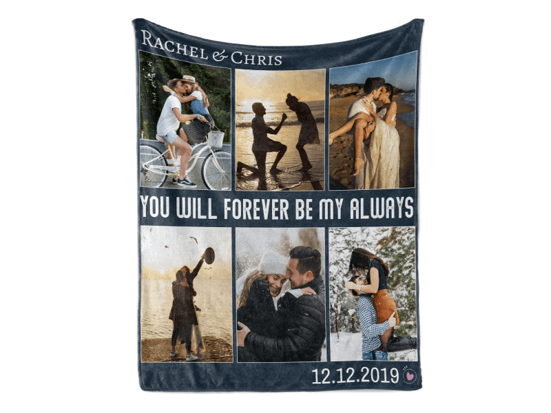 You Will Forever Be My Always Custom Photo Collage Blanket