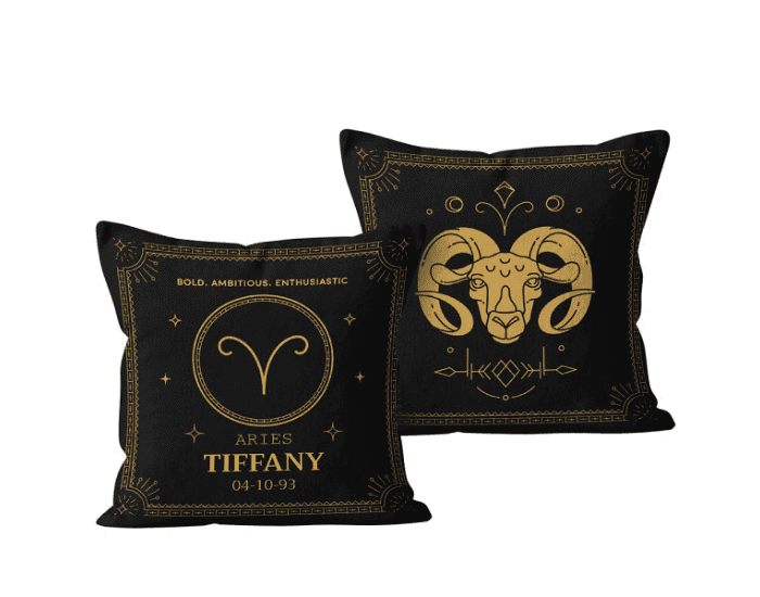 best 21st birthday gift: Zodiac Signs Custom Pillow