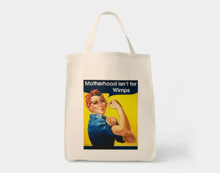 "Motherhood Is Not For Wimps" Tote Bag - gifts for daughter in law
