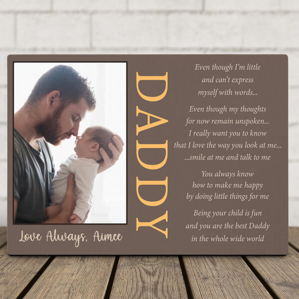 Daddy Poem Desktop Plaque: gifts for new dads