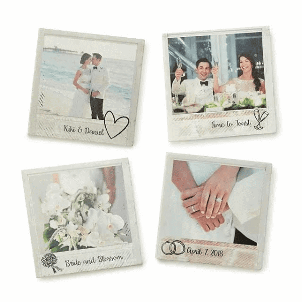 wedding gifts for bride from groom: Forever Together Photo Coasters