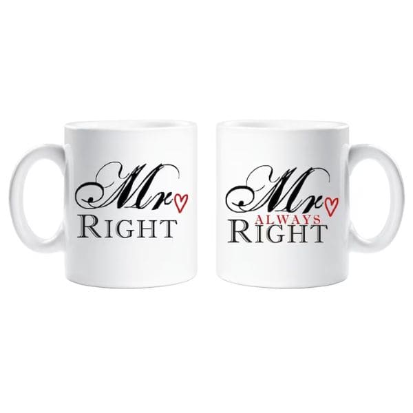 Mr. Right & Mr. Always Right Pair Mugs
