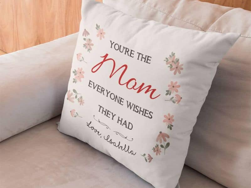 50th birthday gift ideas for mom: Custom Throw Pillow