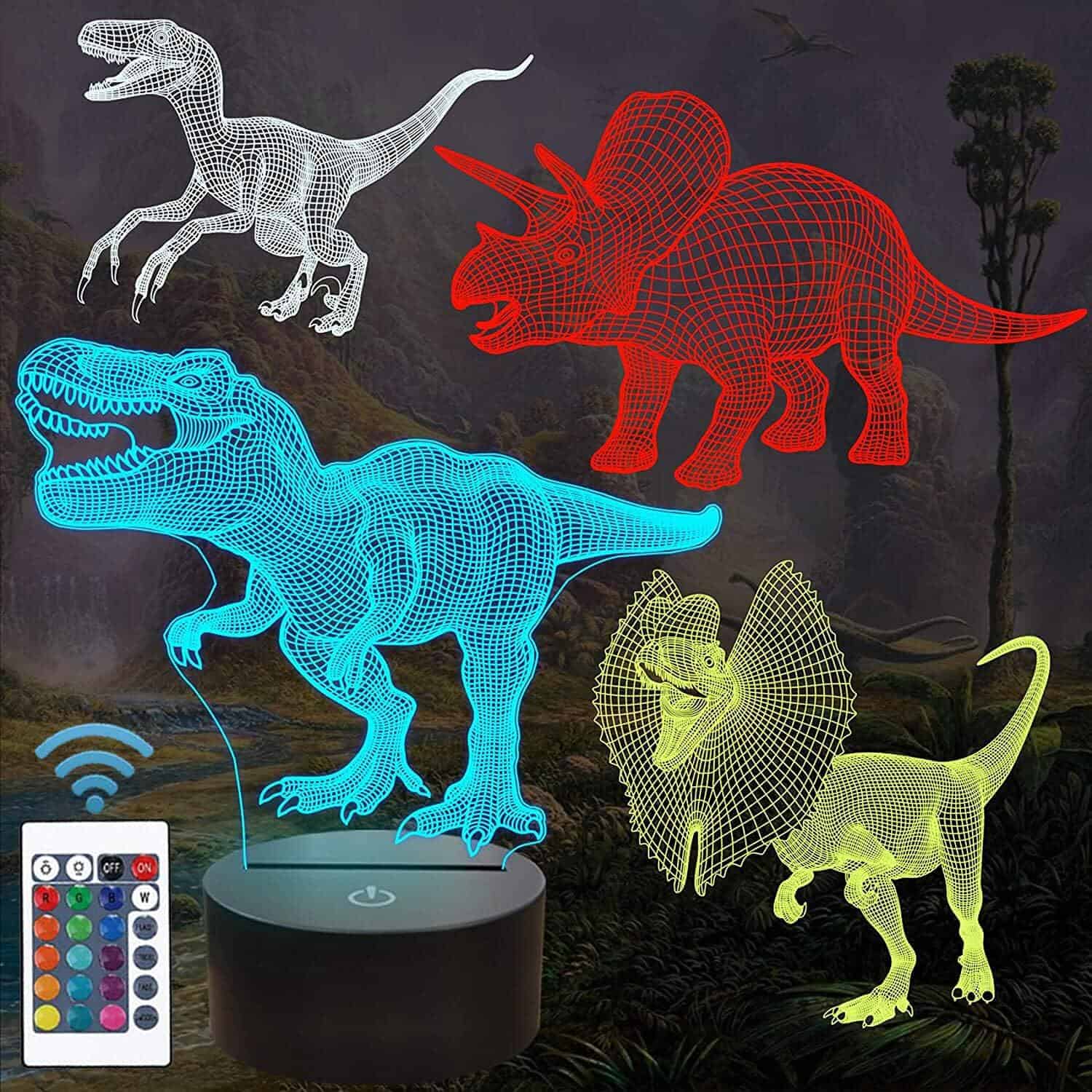 stuff to get for christmas: 3D Dinosaur Night Light 