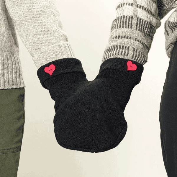 Couples Handholding Mittens