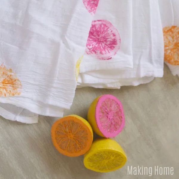 DIY Painted Tea Towel: mother's day gift ideas