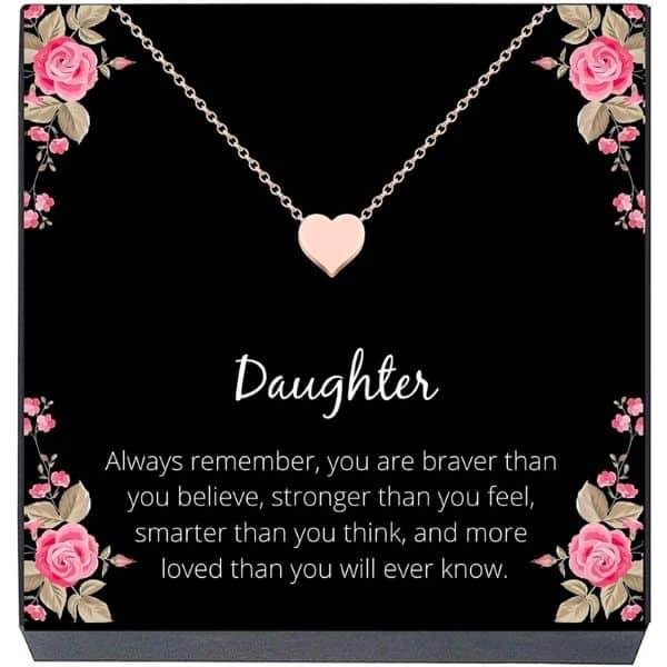 Daughter Valentine Heart Necklace