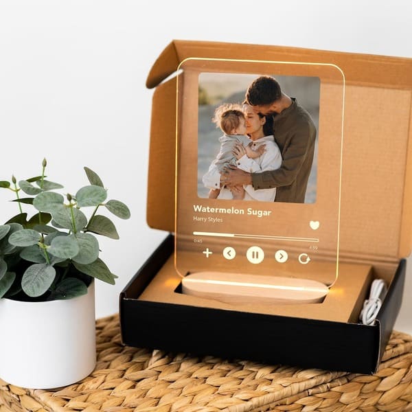 Personalized Photo Song Plaque Light