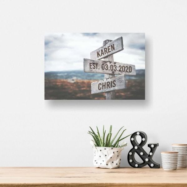 Personalized Street Sign Canvas Print