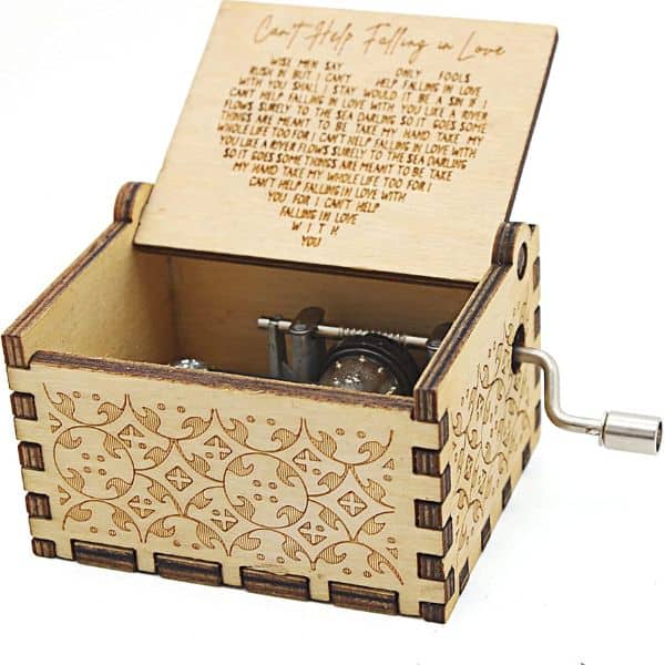  Can't Help Falling in Love Wood Music Box