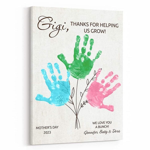 Gigi, Thanks For Helping Us Grow Handprint Art