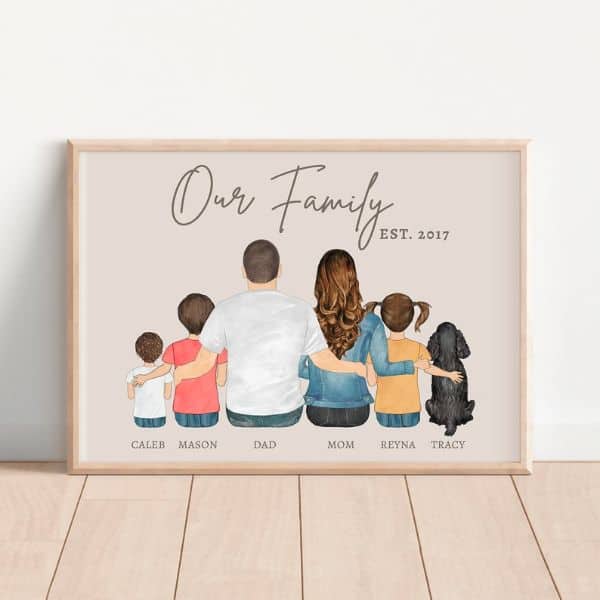 mother's day gifts for stepmom Custom Family Portrait