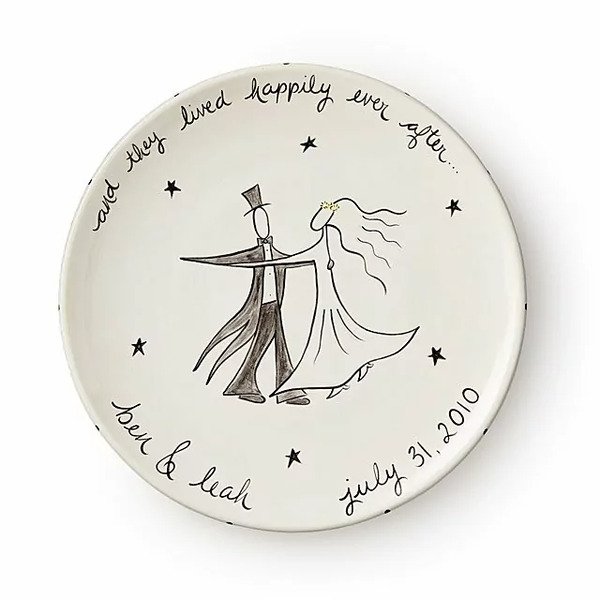 Sentimental wedding gifts for bride from groom: Happily Ever After Platter