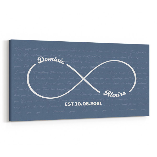 best wedding gifts for friends - Infinity Symbol Canvas Print
