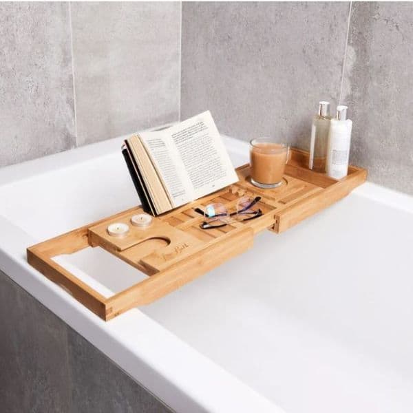 Useful retirement gifts for women: Wood Bath Tray