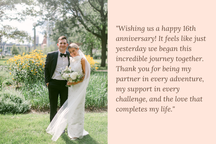 happy 16th wedding anniversary wishes